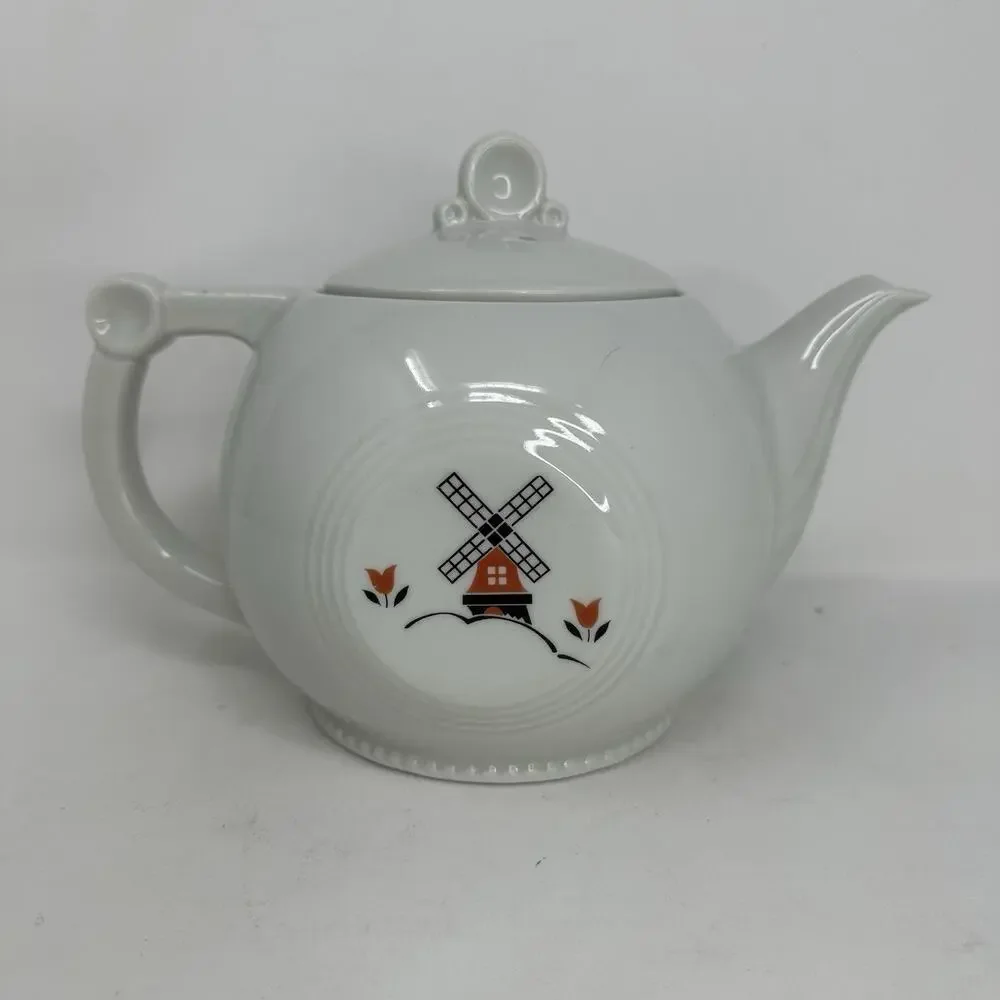 Enterprise Aluminum Co. DRIP-O-LATOR Coffee Teapot Dutch Windmill People Dancers